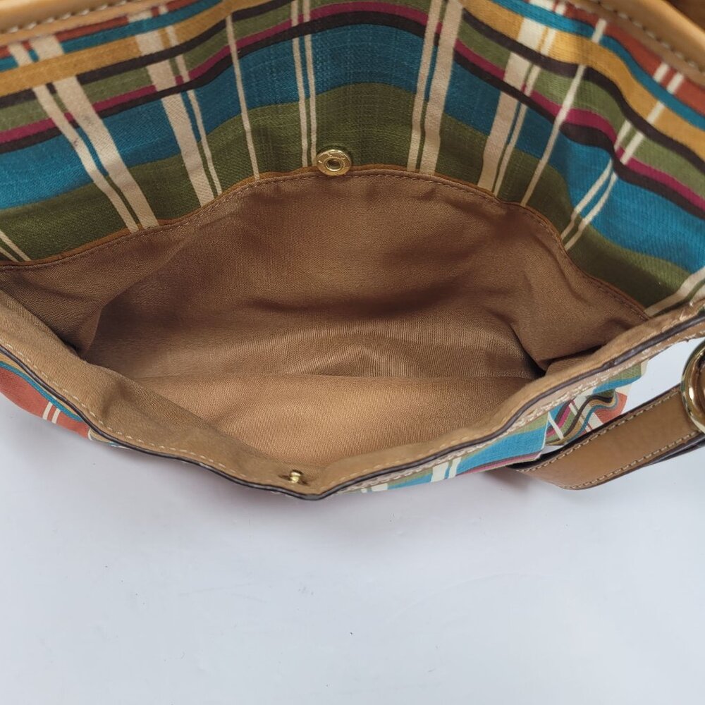 Vintage Relic by Fossil Plaid Multicolor Striped Crossbody Bag - Picture 9 of 12